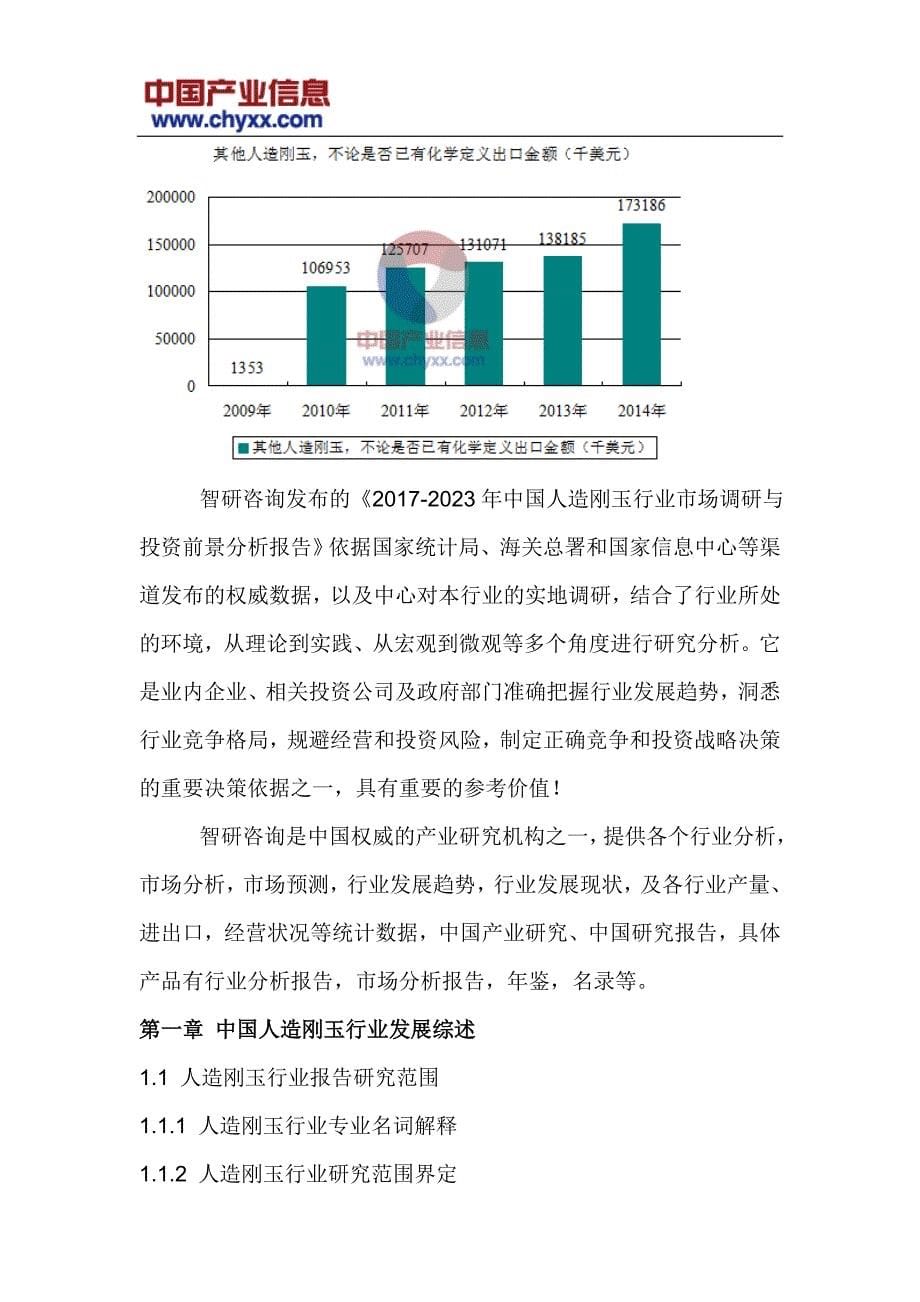 2017-2023年中国人造刚玉行业投资前景分析研究报告(目录)_第5页