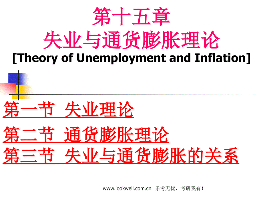 对外经济贸易大学815经济学《西方经济学》课件-失业与通货膨胀理论_第1页