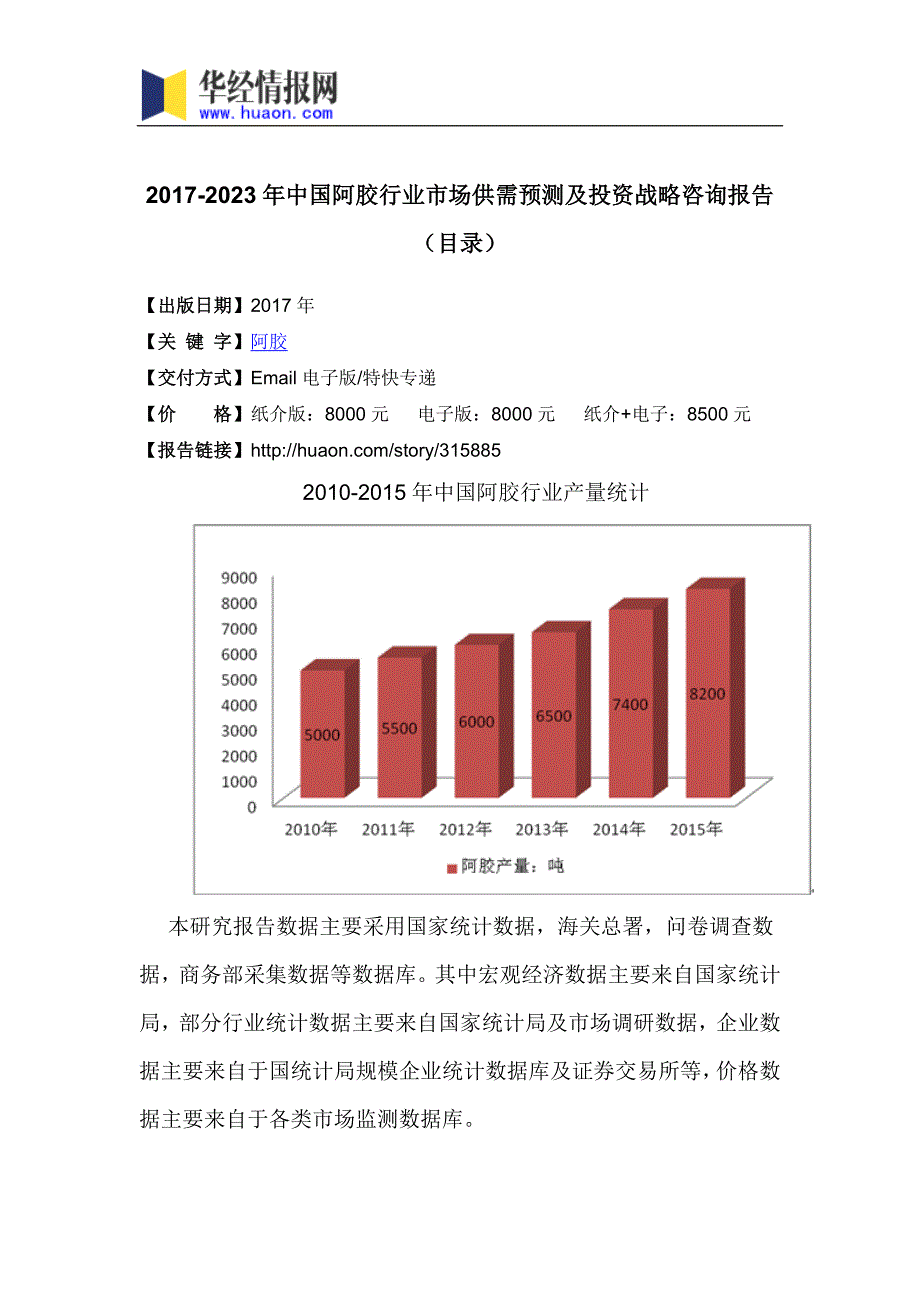 2017年中国阿胶市场调研及投资前景评估(目录)_第3页