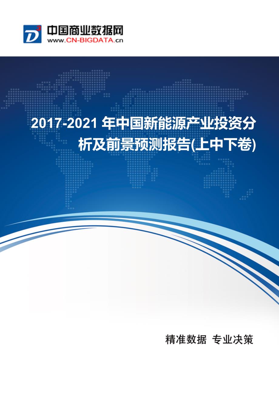 2017-2021年中国新能源产业前景预测及投资战略研究报告_第1页