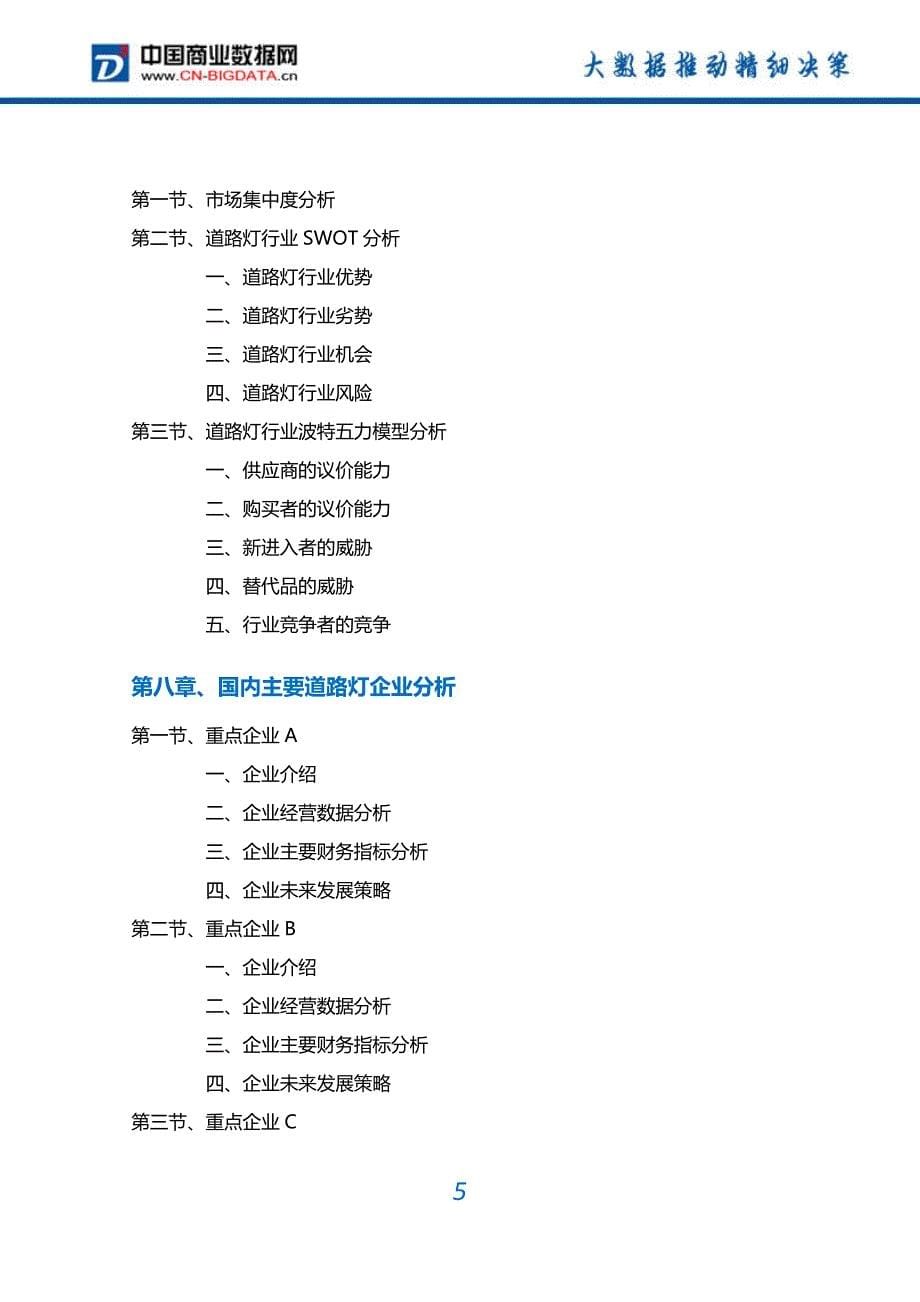 2017-2022年中国道路灯行业深度调研及投资前景预测报告(目录)_第5页