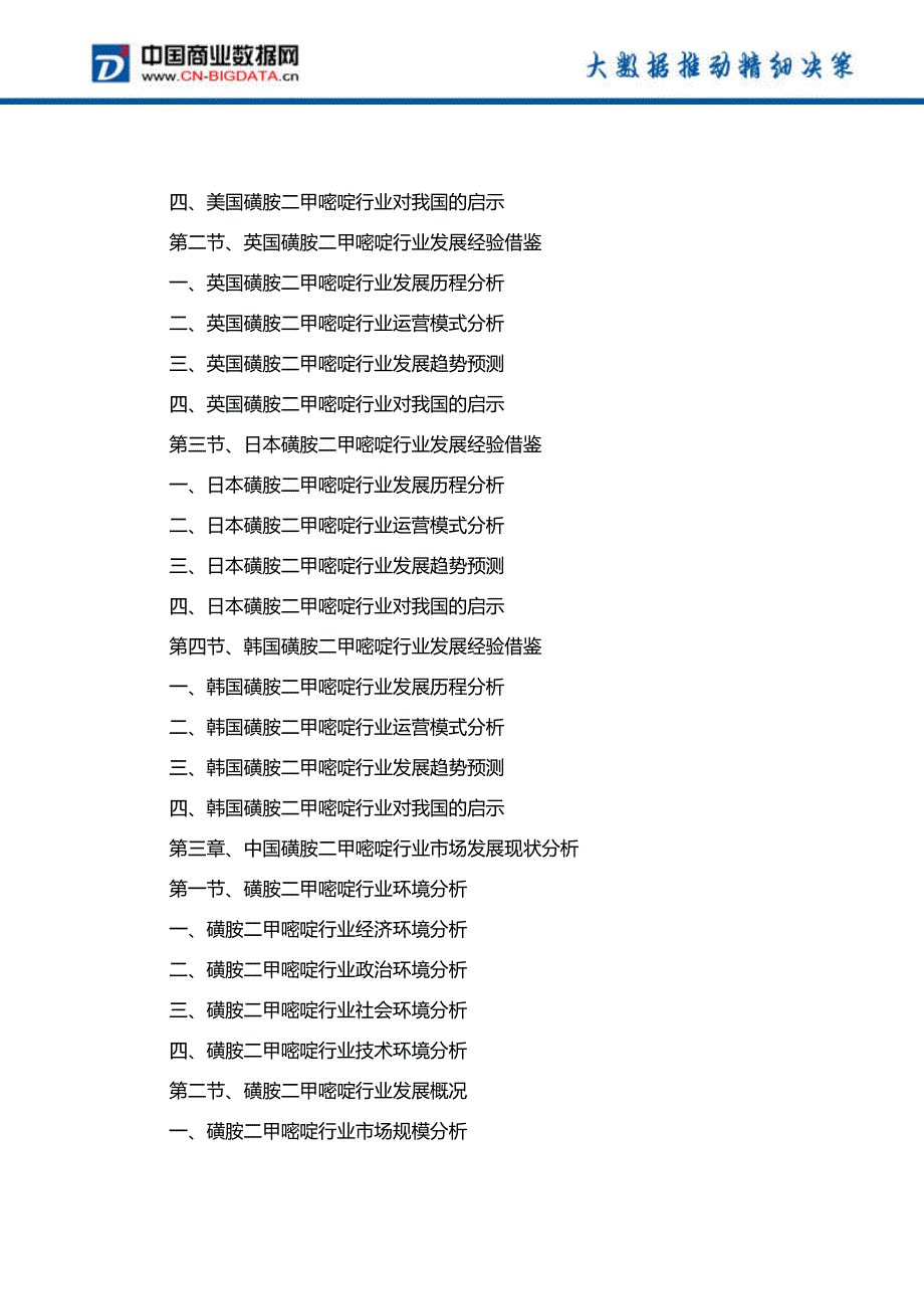 (目录)2018-2023年中国磺胺二甲嘧啶行业市场与投资规划分析报告_第3页