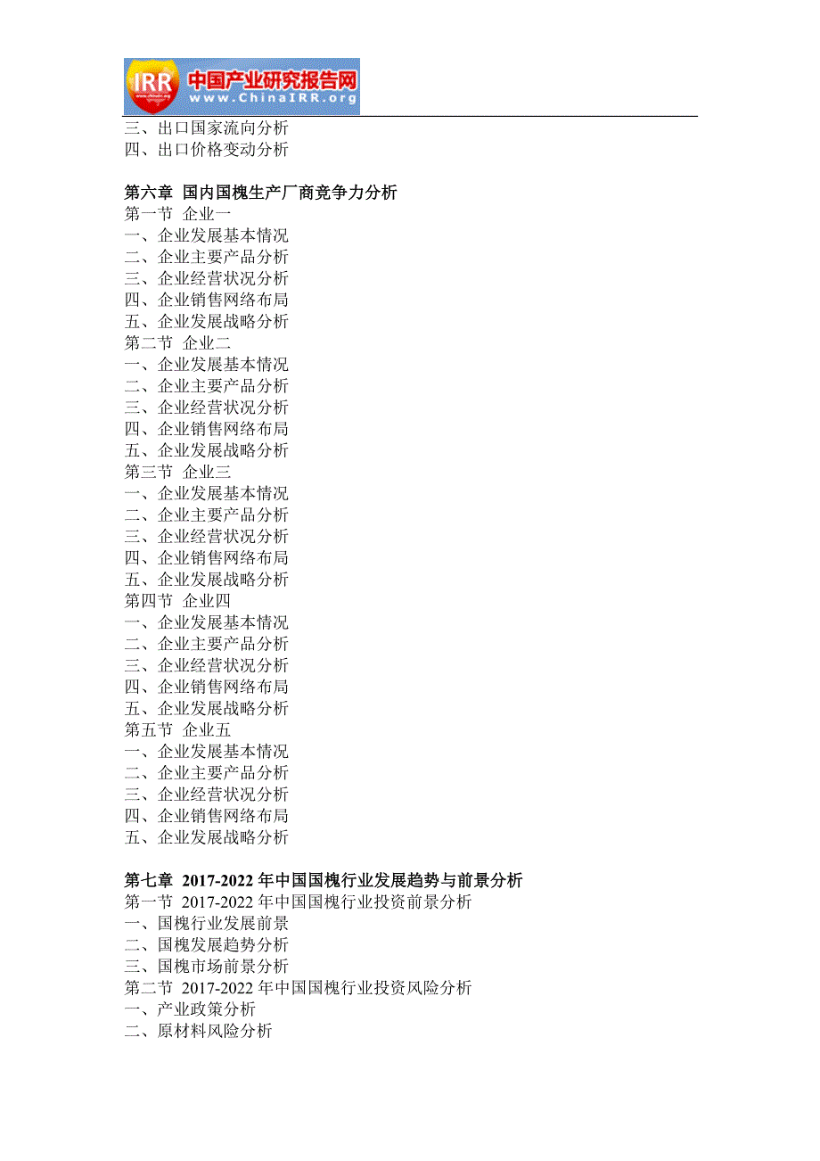2017-2022年中国国槐行业市场分析与发展机遇研究报告(目录)_第4页