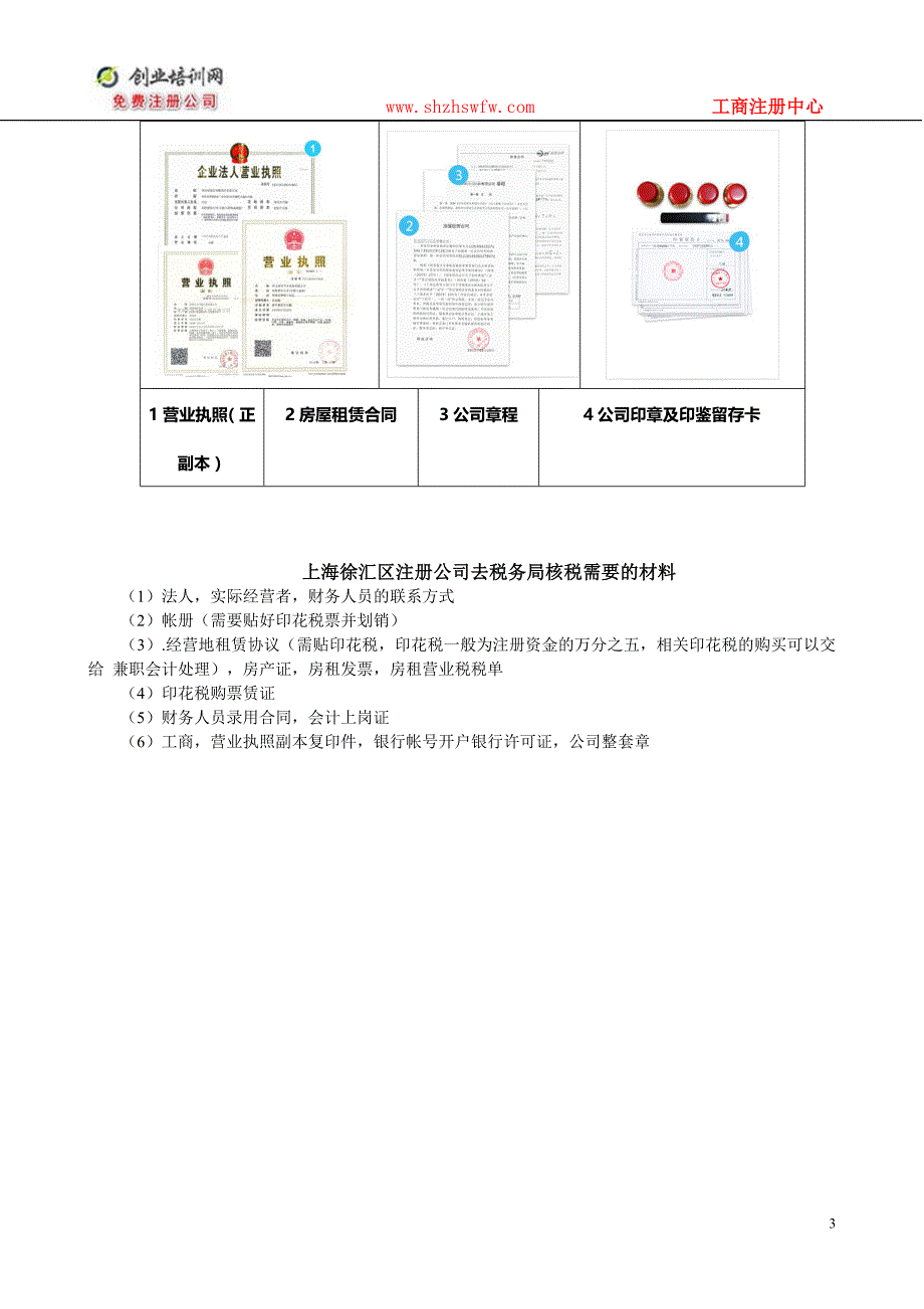 上海市徐汇区注册公司优惠政策及步骤_第3页