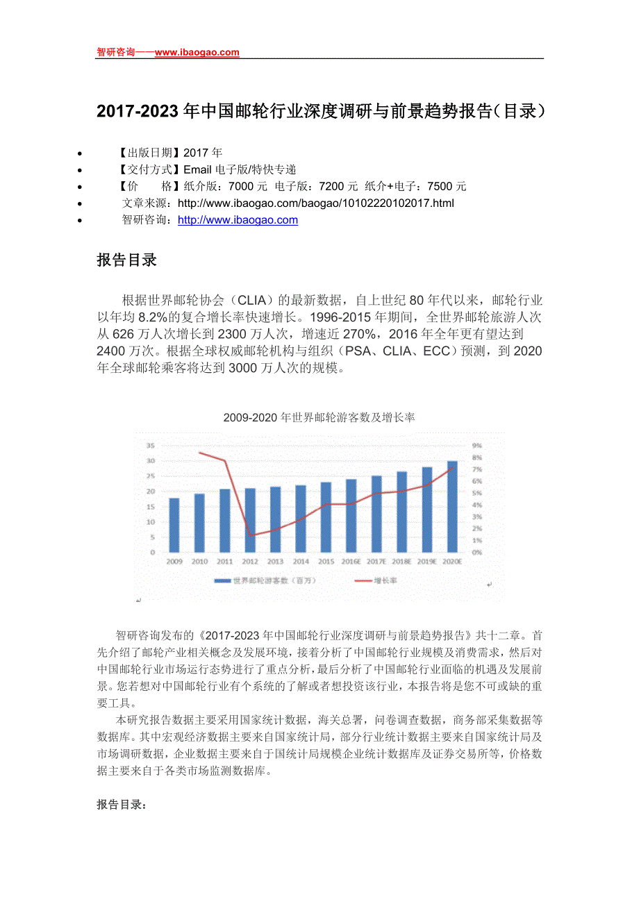 2017-2023年中国邮轮行业深度调研与前景趋势报告(目录)_第4页