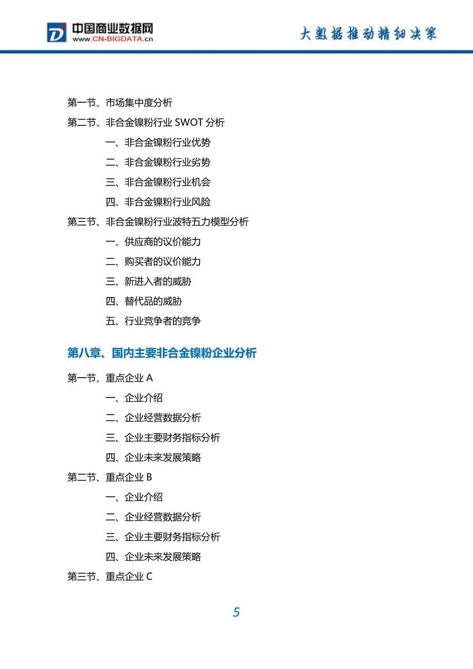 非合金镍粉行业深度调研及投资前景预测报告_第5页