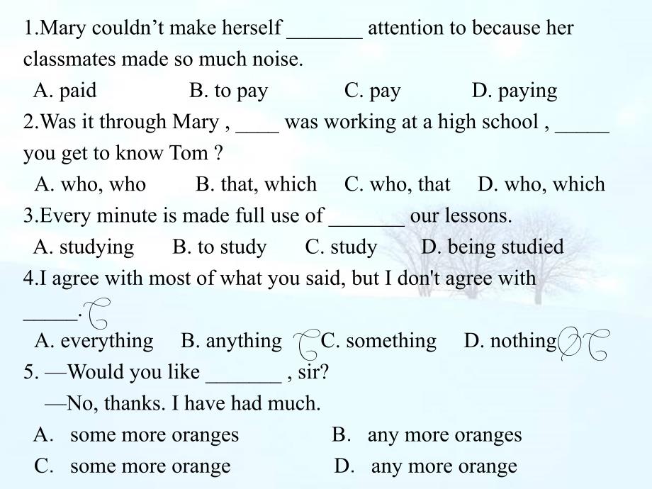 英语考试典型“陷阱题”50例(上）_第3页