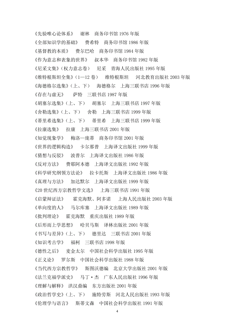 外国哲学专业攻读博士学位研究生培养方案_第4页