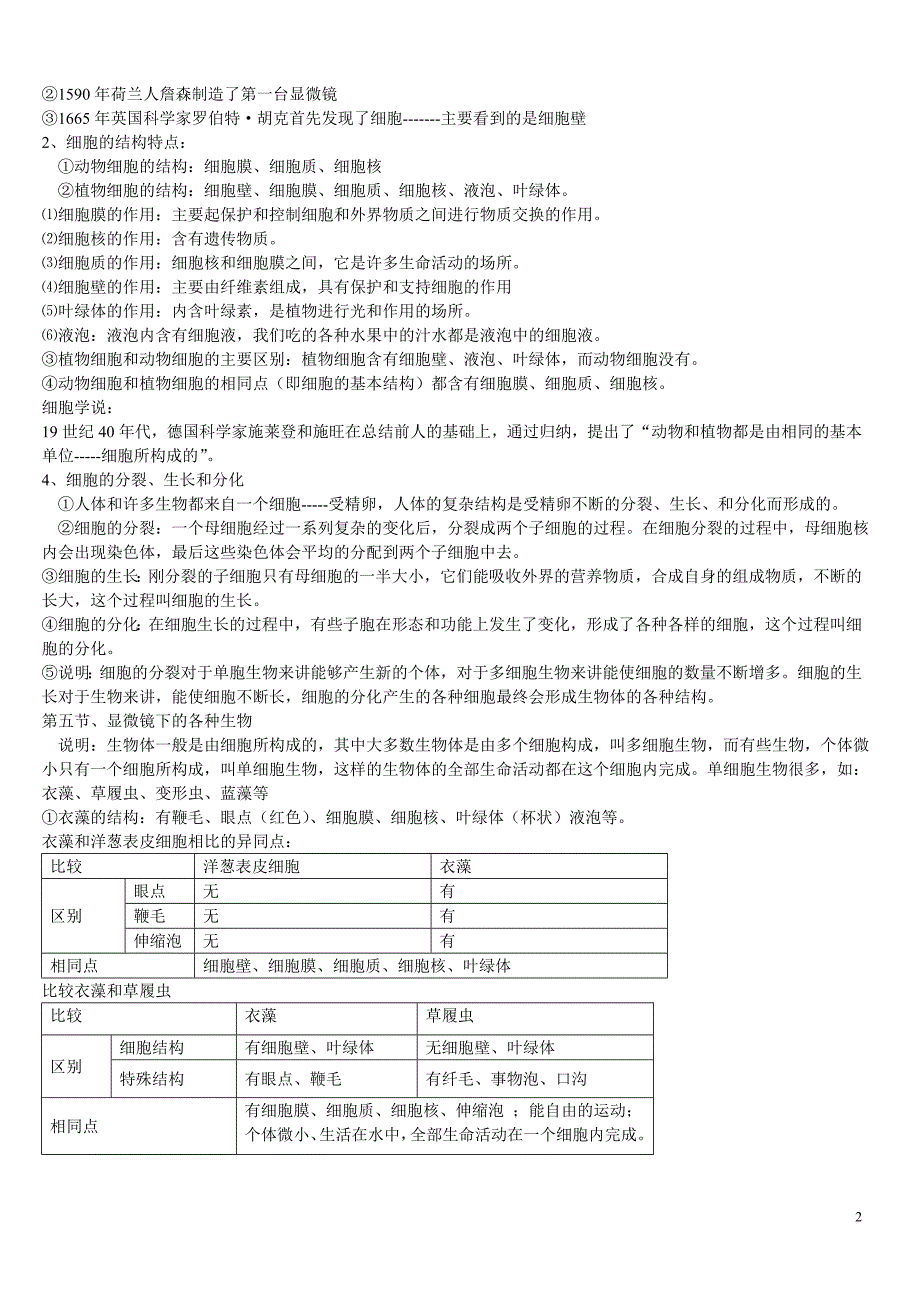 科学生物部分知识总结_第2页