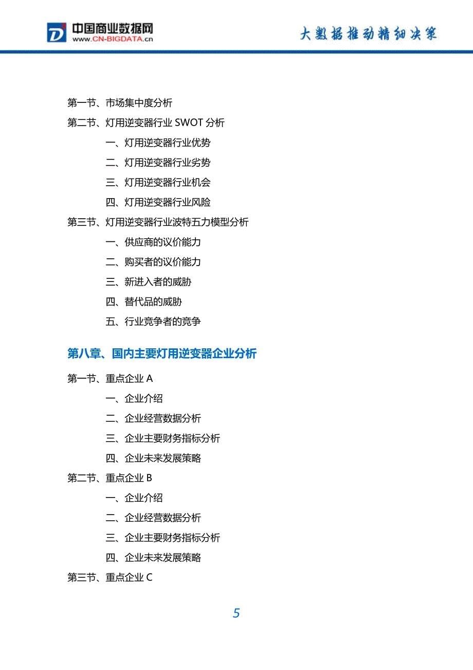 2017-2022年中国灯用逆变器行业深度调研及投资前景预测报告(目录)_第5页