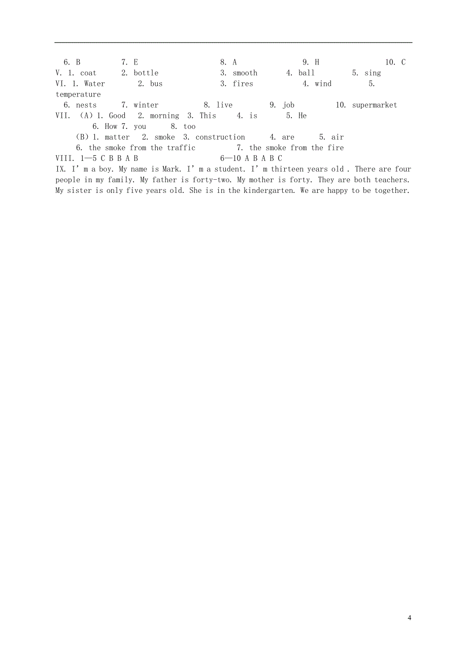 六年级英语下册 Module 3 Unit 2 练习题 外研版(一起)_第4页