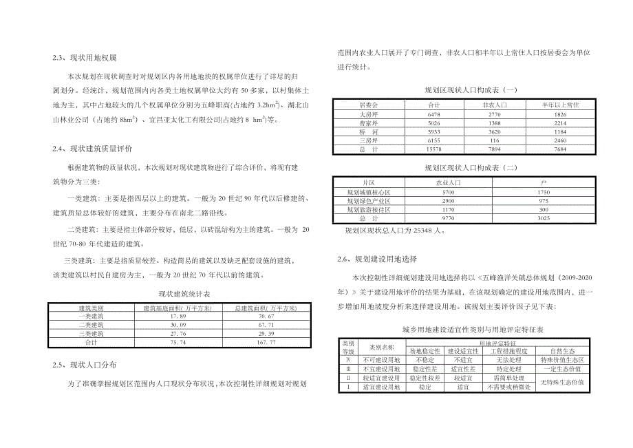 五峰县渔洋关镇控制性详细规划说明书_第5页