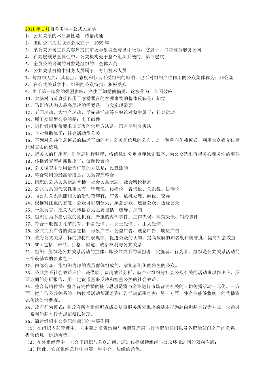 公共关系学历年真题附答案_第1页