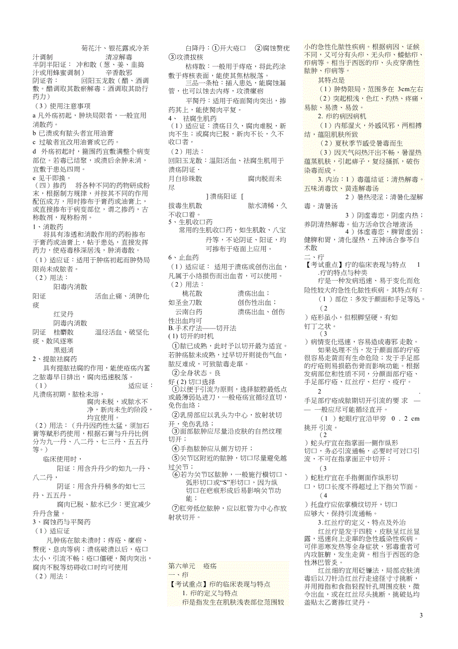 中医外科学期末考试复习资料版（呕心沥血整理_第3页