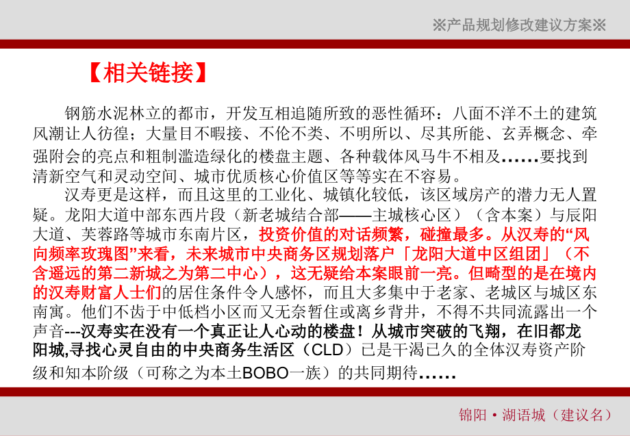 2011年常德汉寿锦阳·湖语城（建议名）产品定位规划修改建议方案_第2页