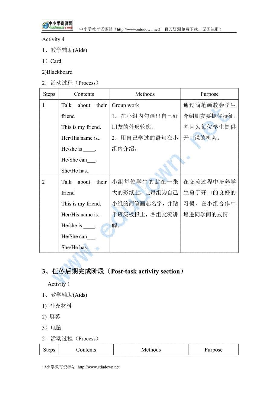 牛津沪教三年级下册Module 2《Unit 3 People I like》教案_第5页