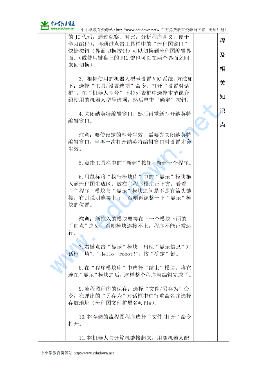 苏科版信息技术选修第17课《学生机器人行走》教案_第3页