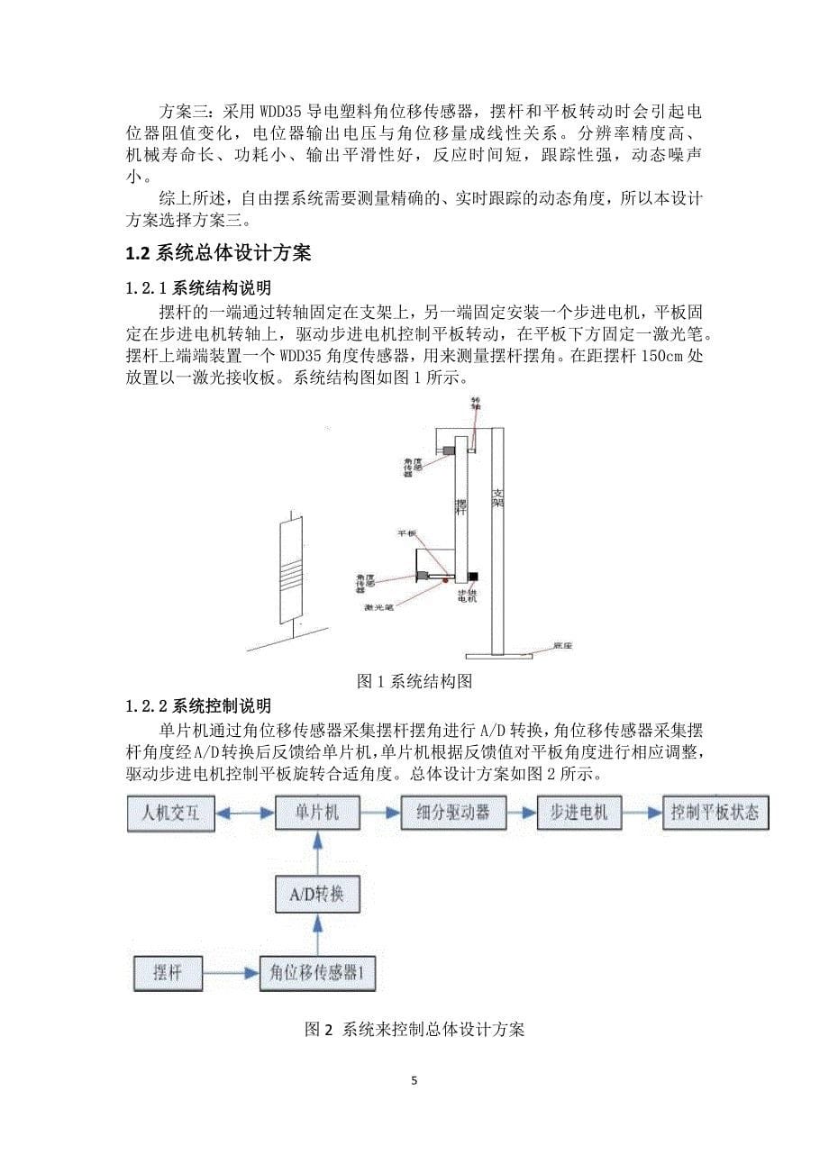 基于自由摆平板控制系统的技术报告_第5页