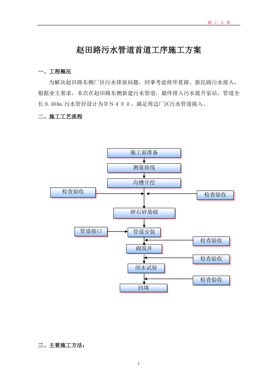 新镇路污水管道首道工序施工_第1页