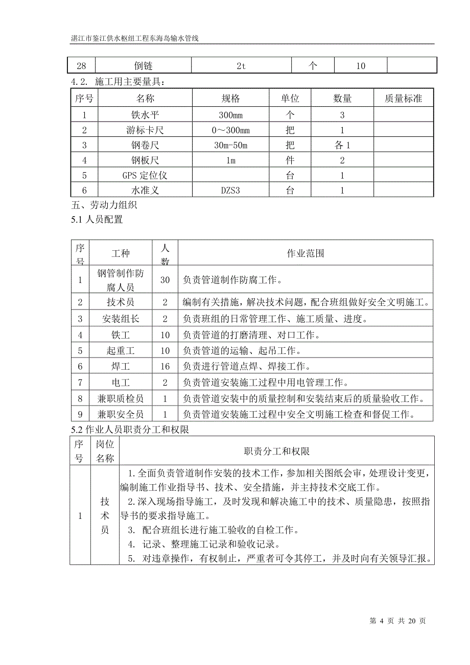 输水管线压力钢管制作安装施工方案_第4页