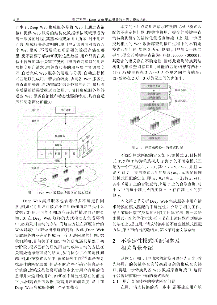 deepweb集成服务的不确定模式匹配推广_第2页