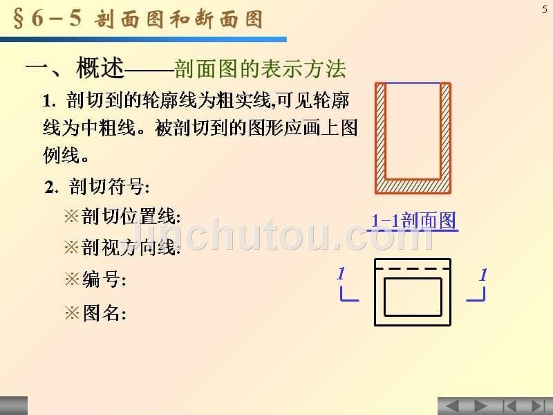 建筑工程制图剖面和断面ppt培训课件_第5页