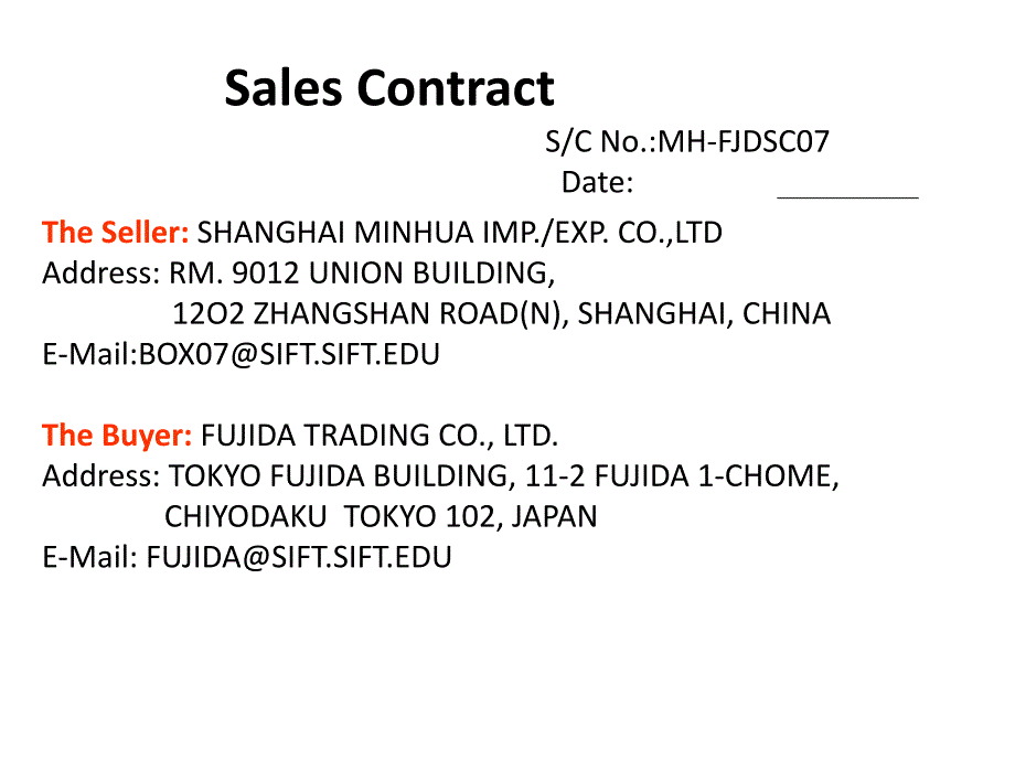 合同实例Sales Contract_第1页