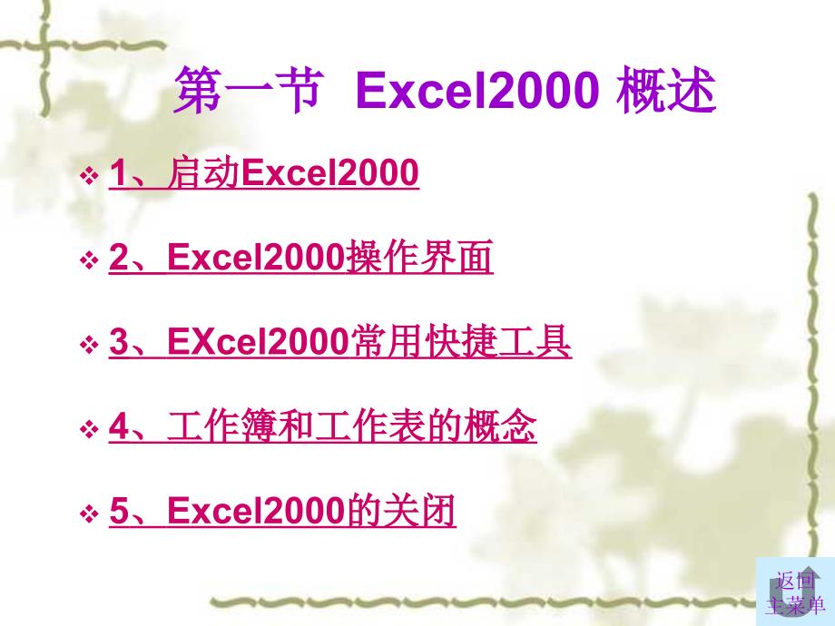 电子表格excel2000教学ppt培训课件_第4页