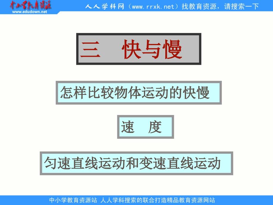 沪科版物理八年级2.3《快与慢》课件1_第3页