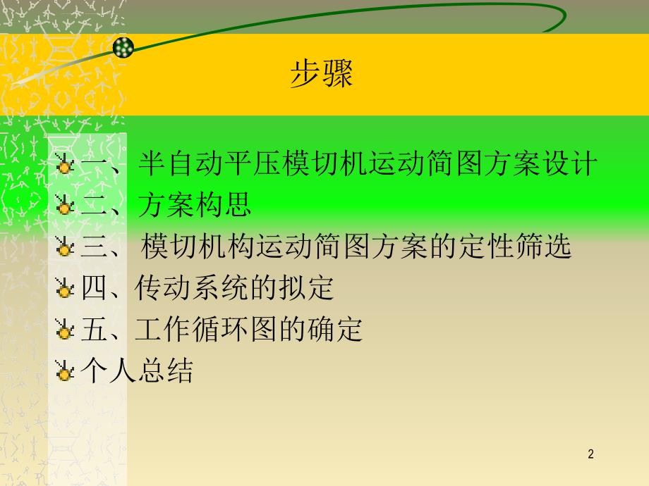 半自动平压模切机运动简图方案设计(课程设计)ppt培训课件_第2页