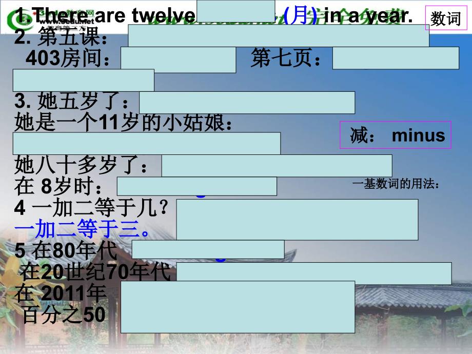 中考英语数词复习课件_第1页