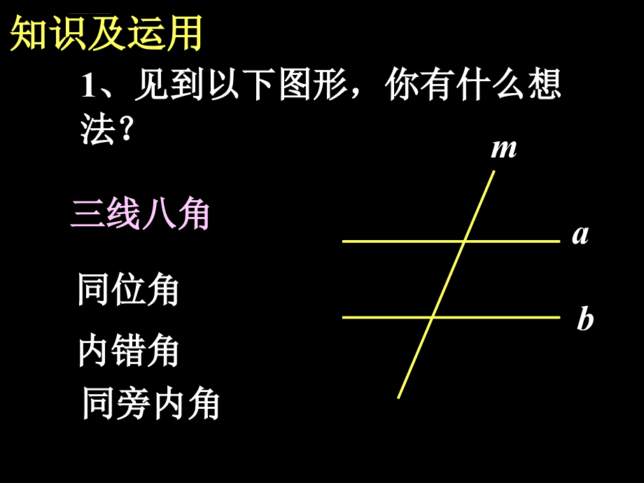 新人教版七年级下第五章《 相交线与平行线》小结复习(二ppt培训课件_第3页