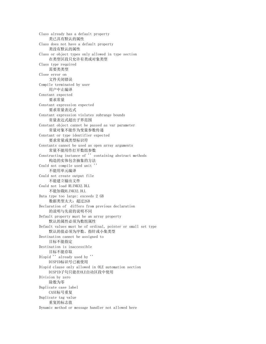 Delphi编译错误信息_第2页