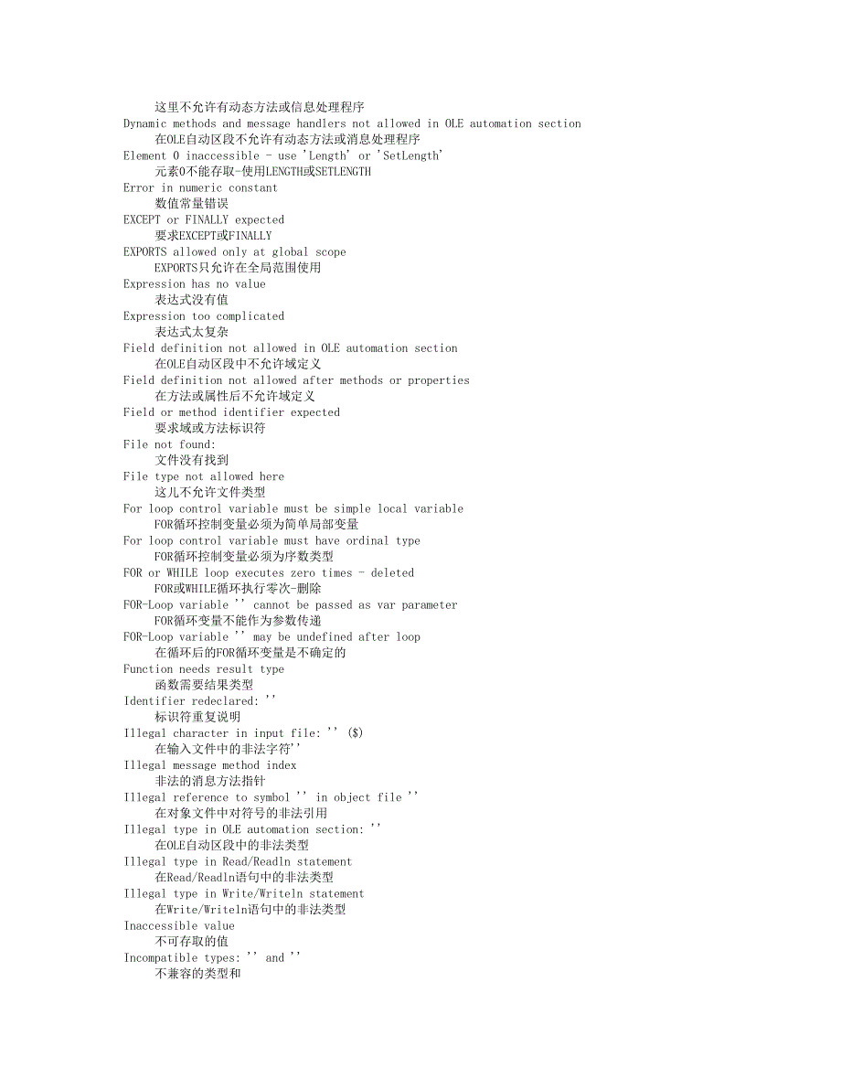 Delphi编译错误信息_第3页