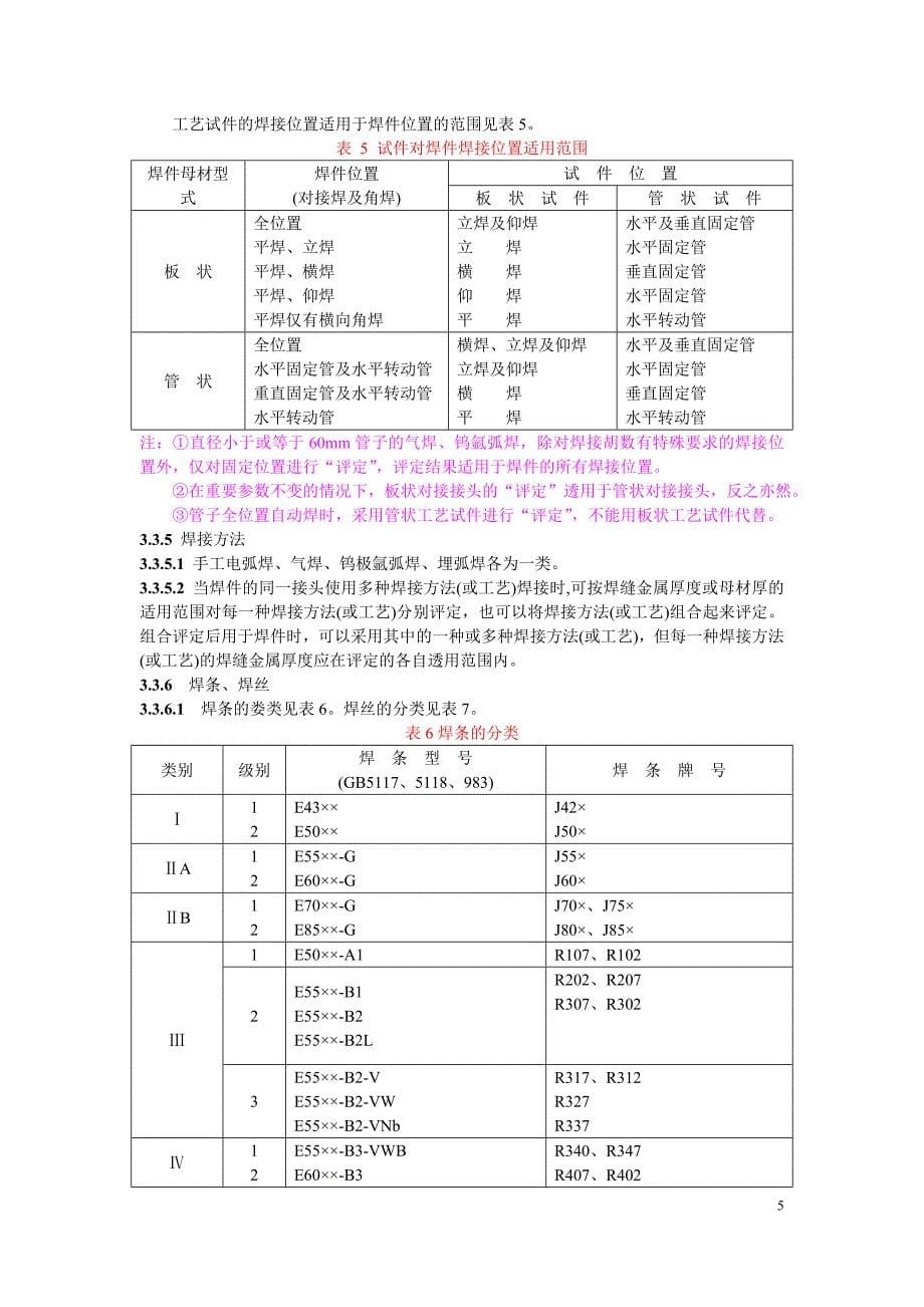 SD340-89 锅炉、压力容器焊接工艺评定规程_第5页