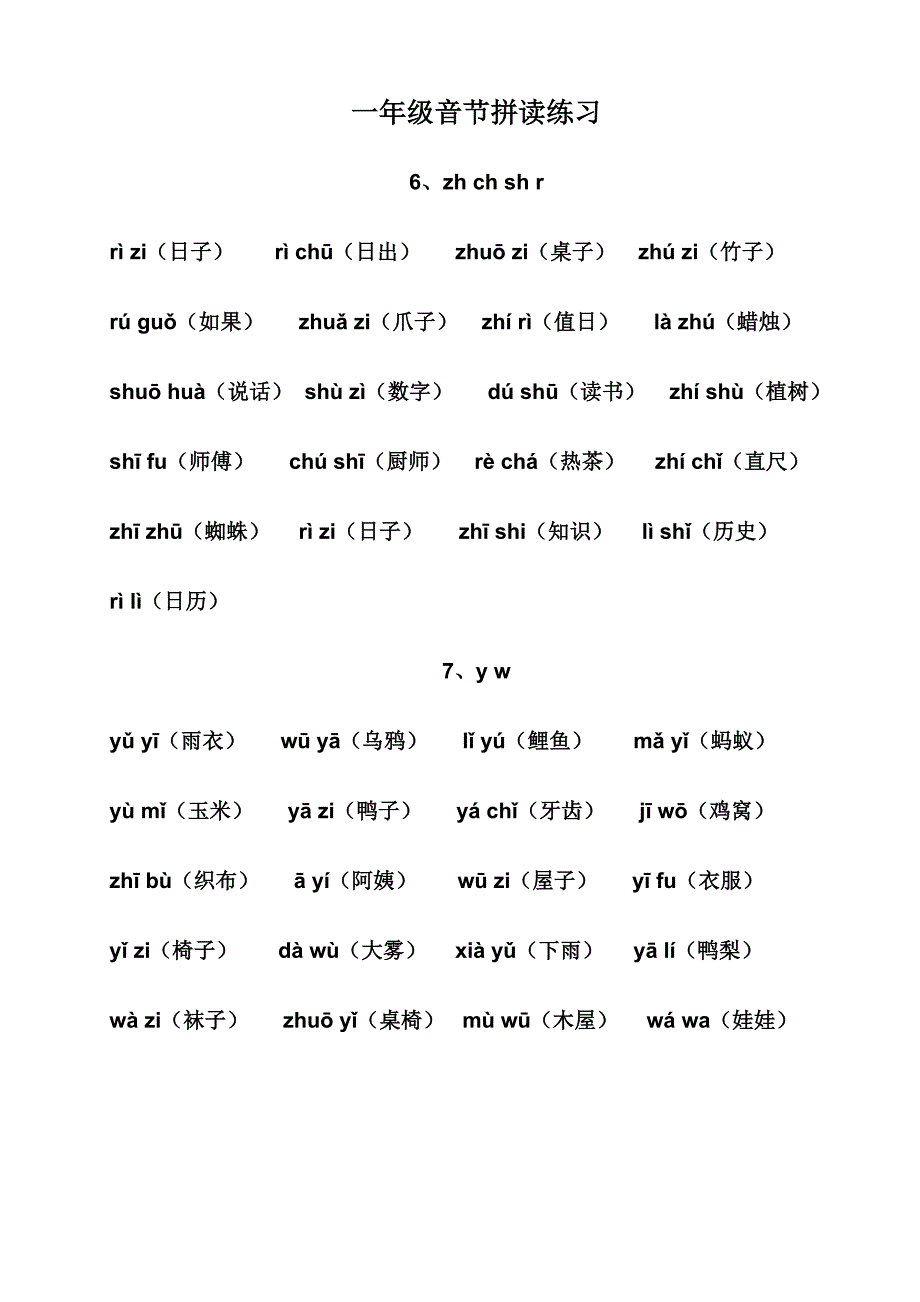 音节词拼读练_第1页