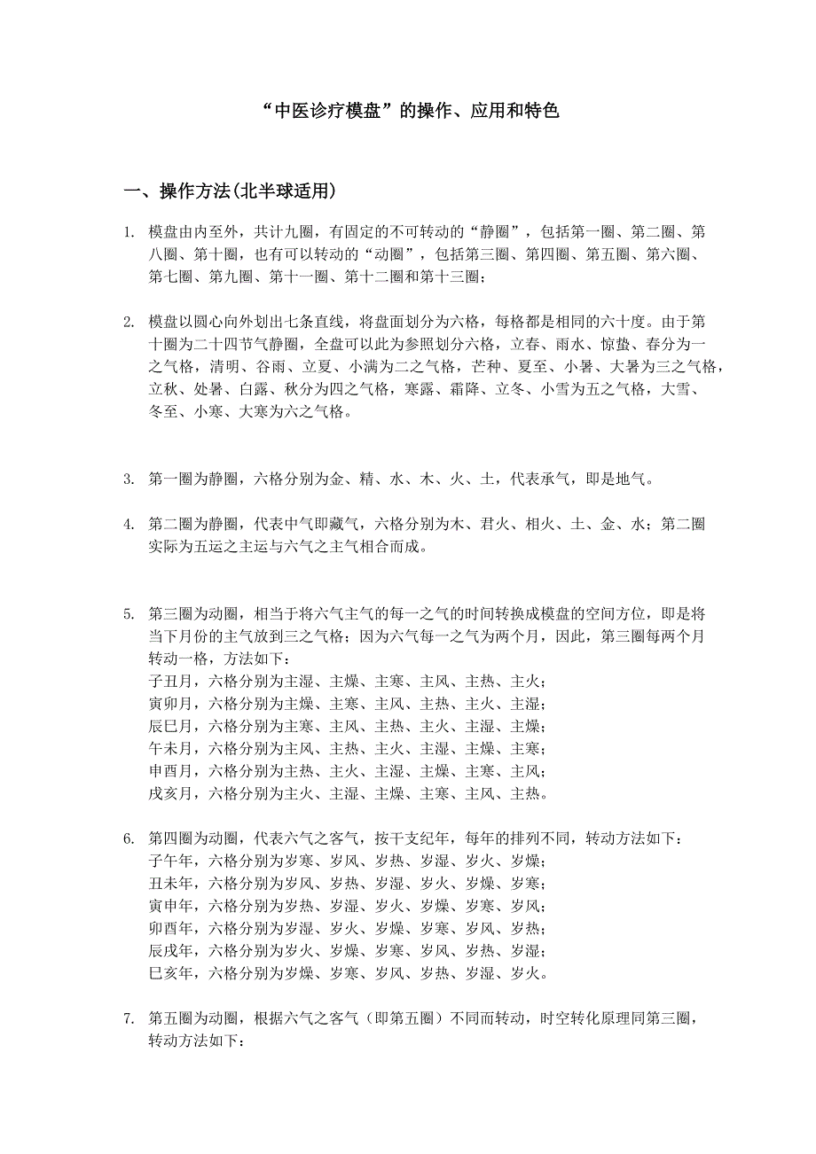 中医诊疗模盘操作、应用和特色_第1页