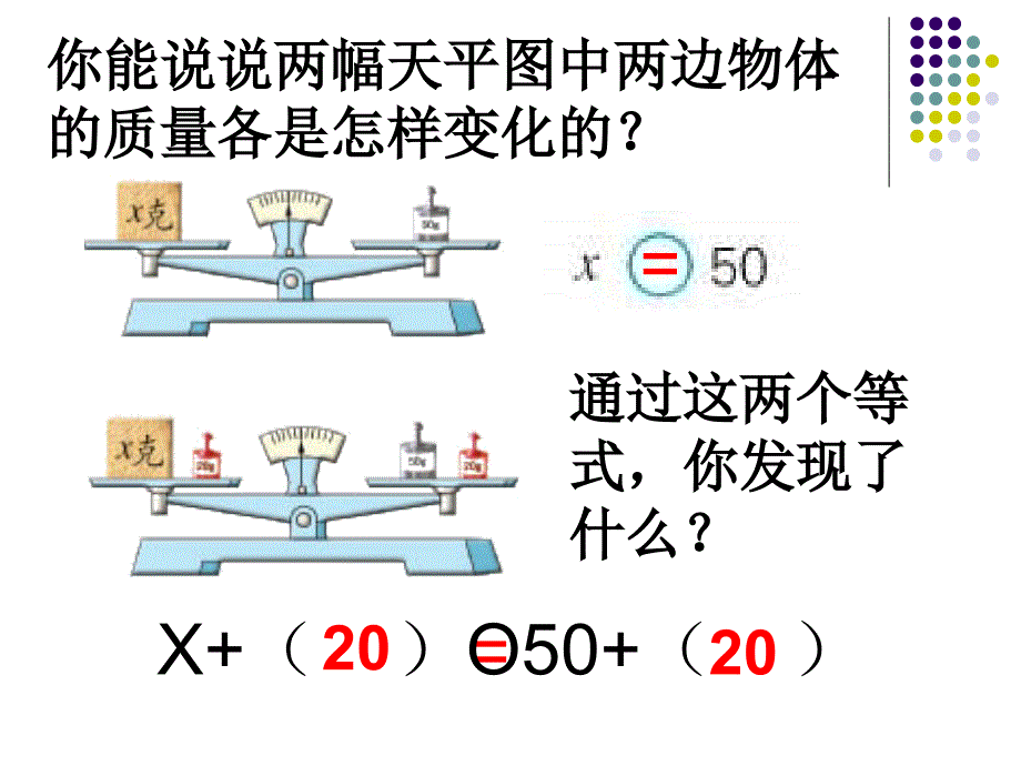 西师大版五下《等式的性质和解方程》课件_第4页