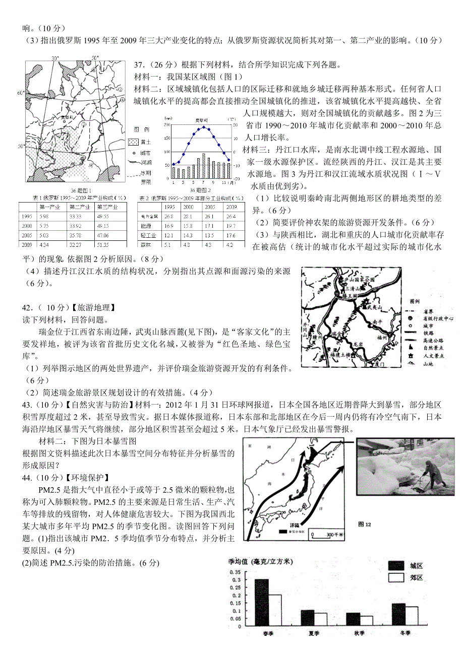 2014年高考文综地理11+2+3(九)_第2页
