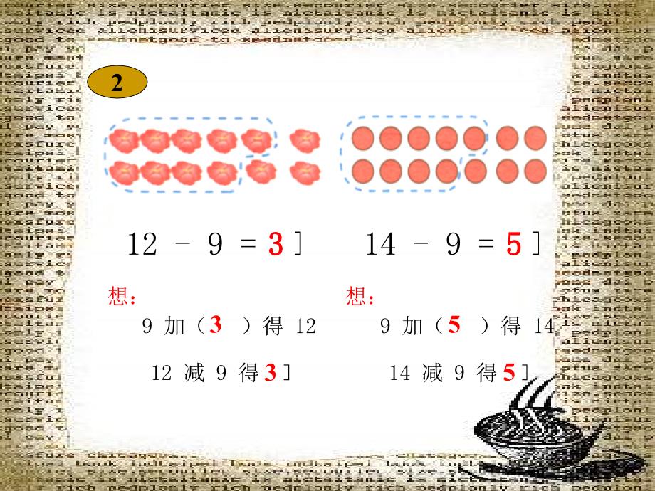 苏教版一年级数学下册十几减九课件_第4页