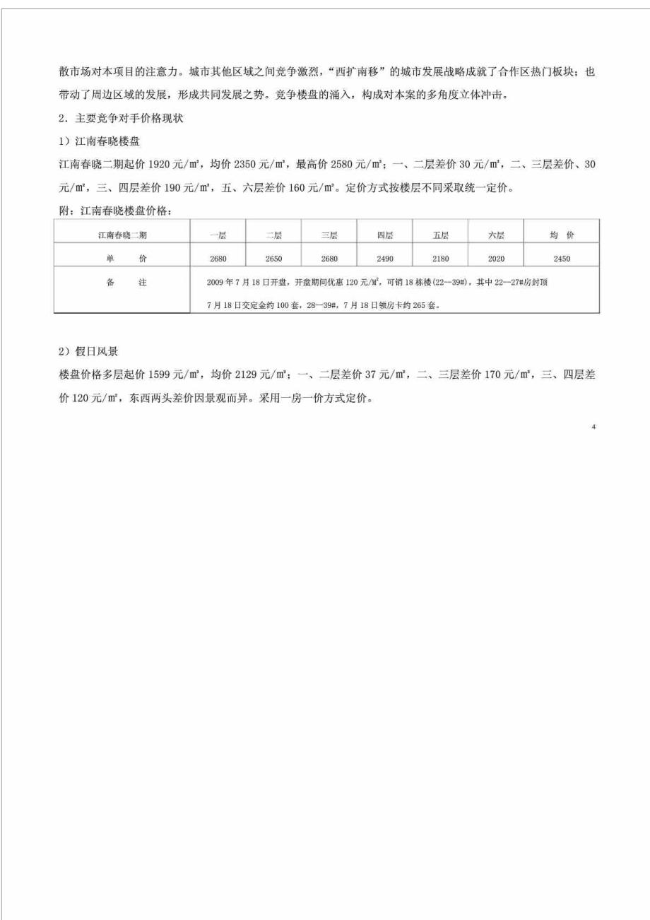 枫景美居市场定位及竞争对手分析报告_第4页