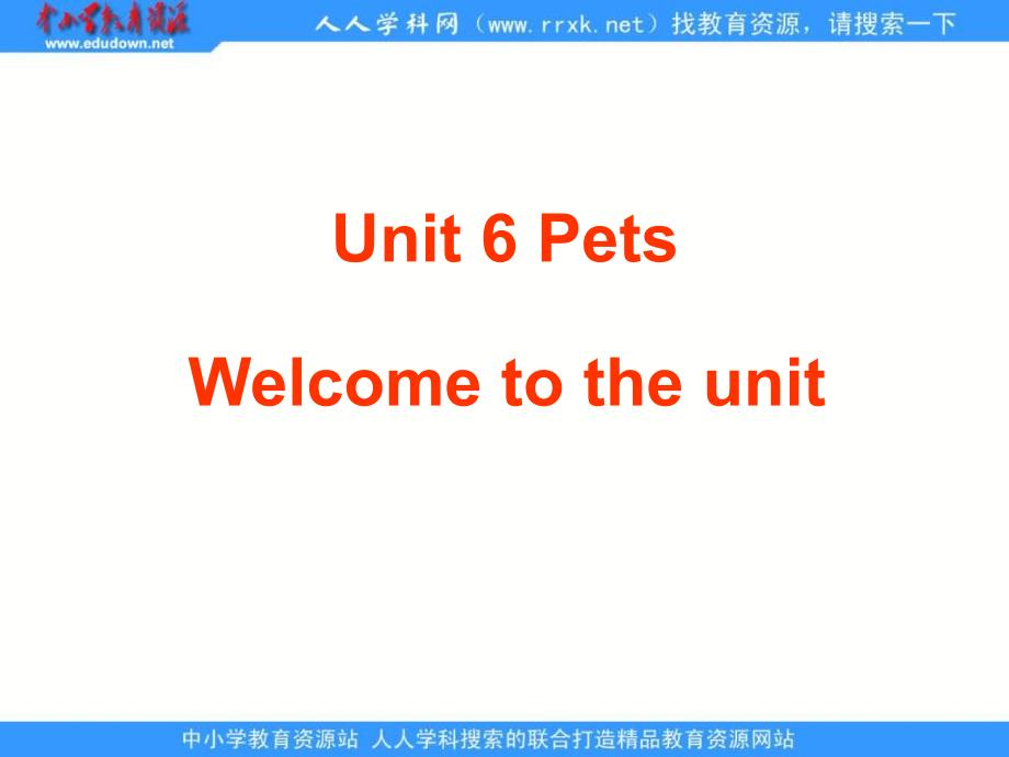 牛津译林版英语七下《unit 6 pets》（welcome to the unit）课件_第1页