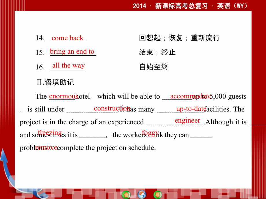 2014·新课标高考总复习·英语Book 3 板块六 Modules 6_第3页