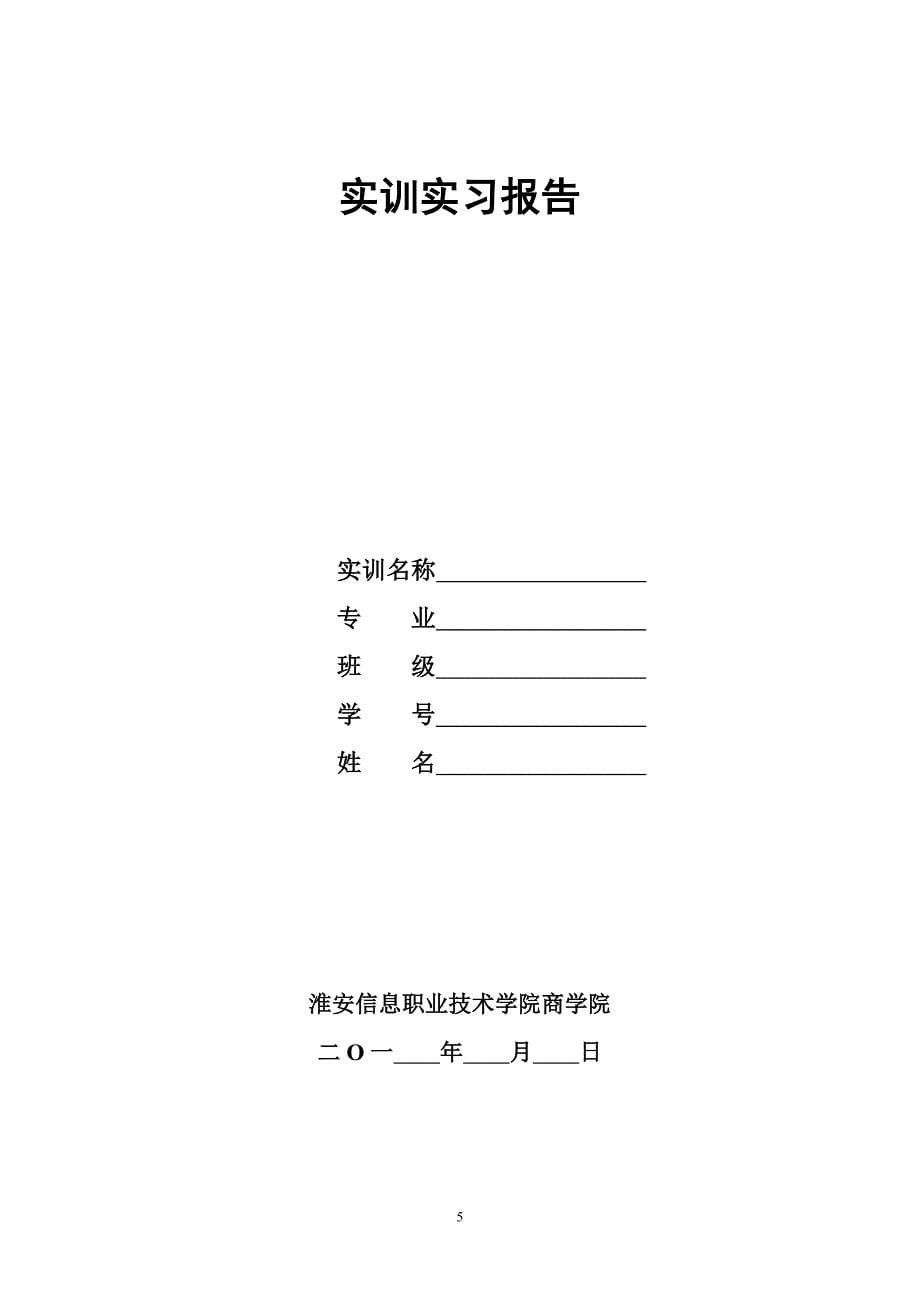 应用英语报关与货运综合实训实习鉴定模板_第5页