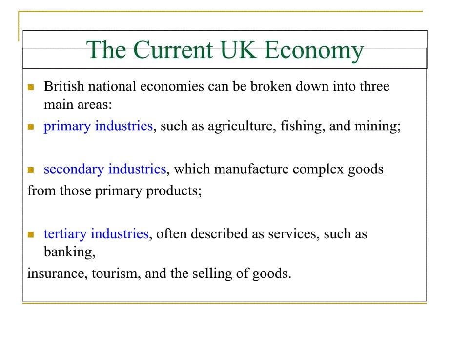 英文介绍英国的工业和经济ppt培训课件_第5页