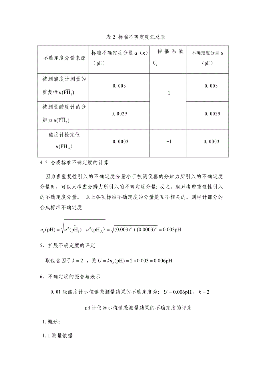 pH电计示值误差误差测量不确定度的评定_第3页