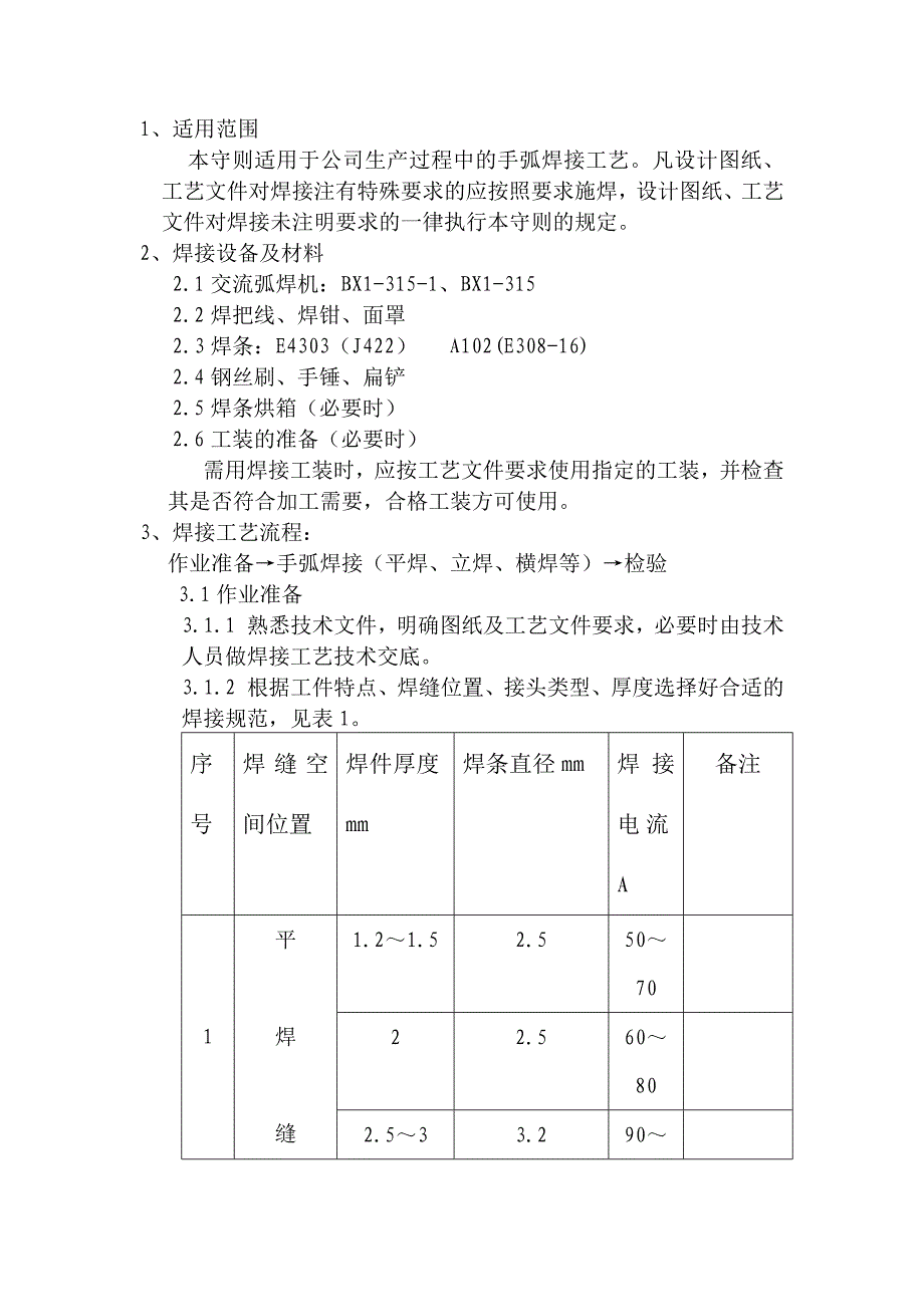 手弧焊接工艺_第1页