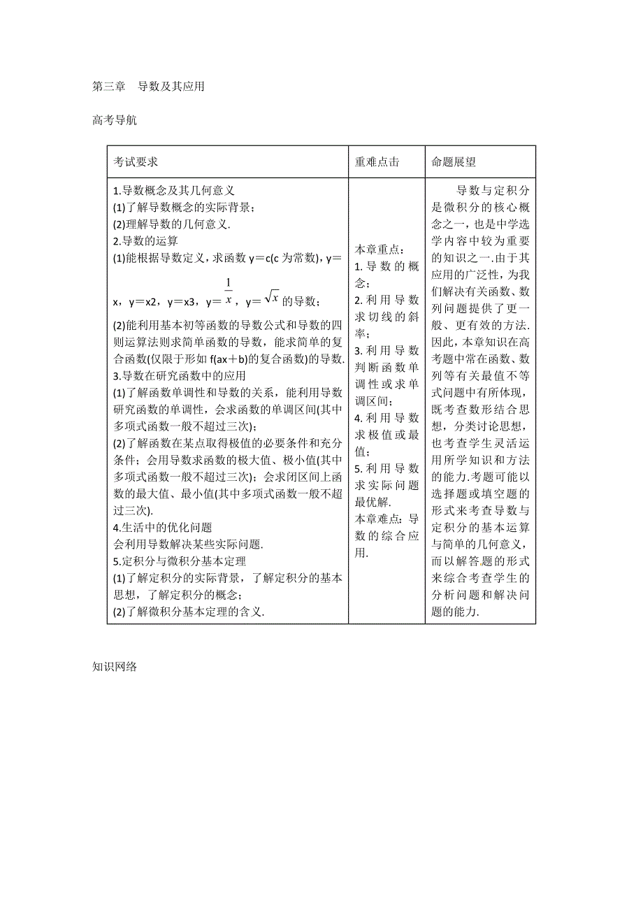 2017届高三理科数学一轮总复习第三章　导数及其应用（教师用书）_第1页