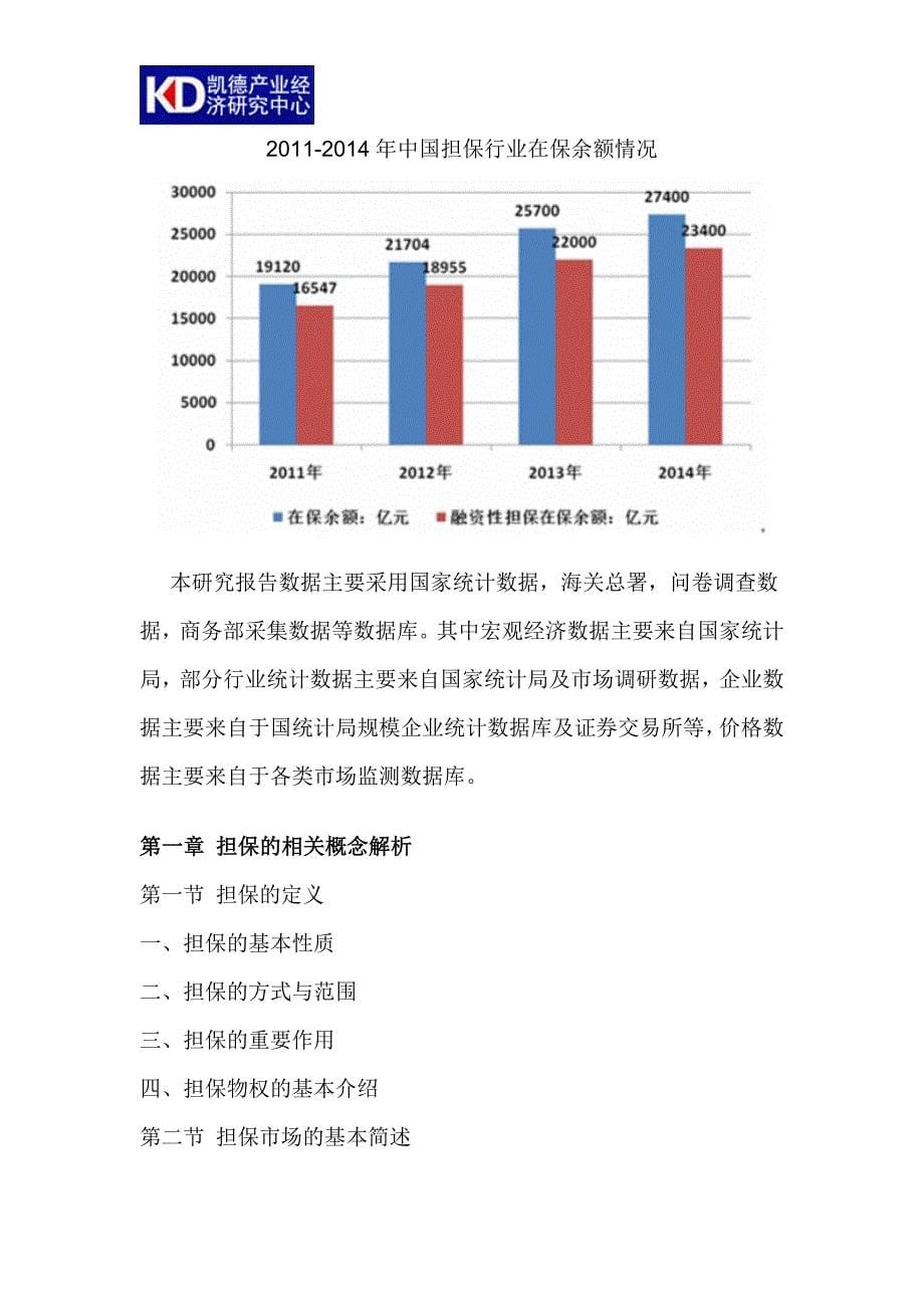 202017年-2022年中国融资性担保市场调研及发展趋势预测报告(目录)_第5页