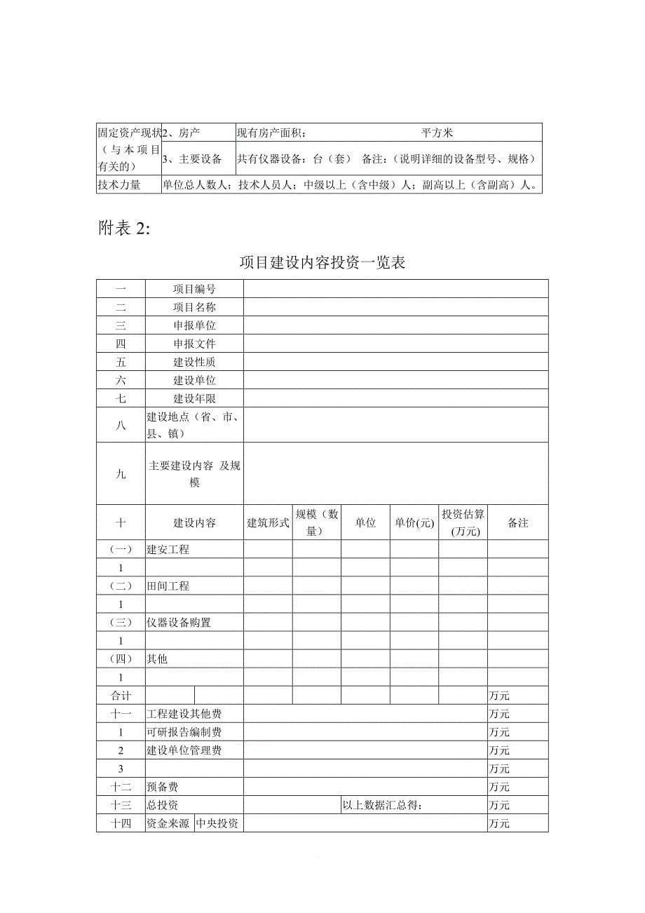 可研报告-农业投资项目可行性研究报告一般格式和要求_第5页